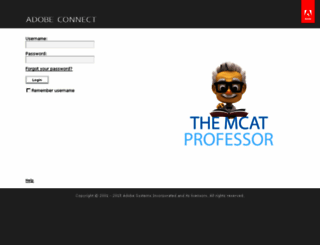 mcatprof.adobeconnect.com screenshot