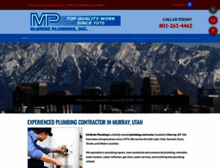 mcbrideplumbing.com screenshot