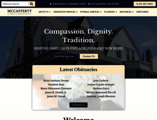 mccaffertyfuneralhomes.com screenshot
