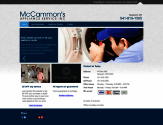 mccammonsapplianceservice.com screenshot