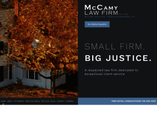 mccamylaw.com screenshot