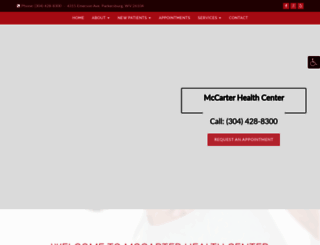 mccarterhealthcenter.com screenshot