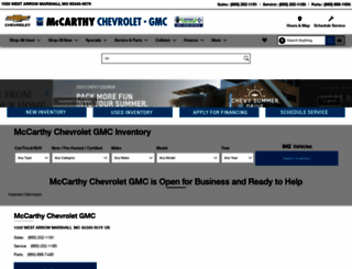mccarthychevybuickgmc.com screenshot