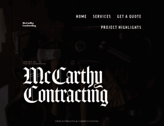 mccarthycontracting.com screenshot