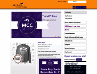 mccbookstore.mchenry.edu screenshot