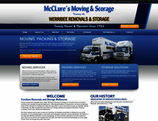 mccluresmovingandstorage.com.au screenshot