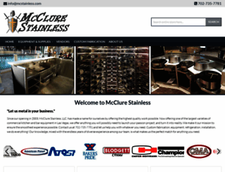 mcclurestainless.com screenshot