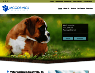 mccormickanimalclinic.com screenshot