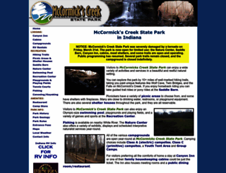 mccormickscreekstatepark.com screenshot