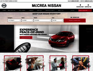 mccreanissan.com screenshot