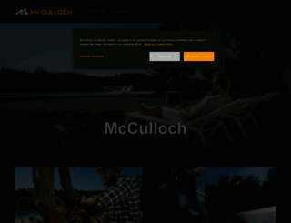 mcculloch.com screenshot