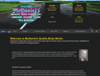 mcdanielsqualitybodyworks.com screenshot