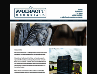 mcdermottmemorials.ie screenshot