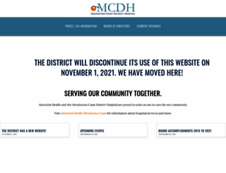 mcdh.org screenshot