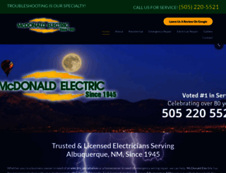 mcdonaldelectricabq.com screenshot