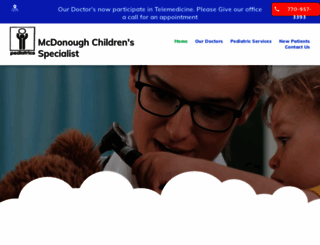 mcdonoughchildrens.com screenshot