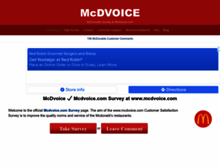 mcdvoice.info screenshot