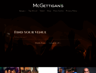 mcgettigans.com screenshot