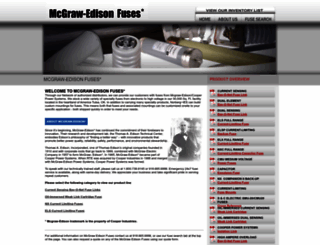 mcgrawedisonfuses.com screenshot