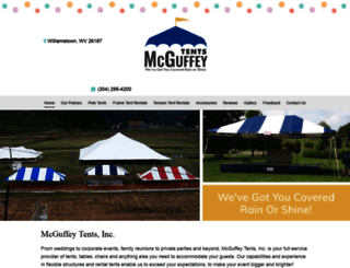 mcguffeytents.com screenshot