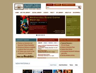 mchenrylibrary.org screenshot