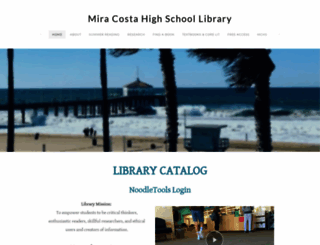mchslibrary.org screenshot