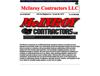 mcinroycontractorsllc.com screenshot