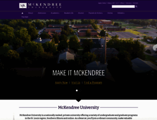mckendree.edu screenshot