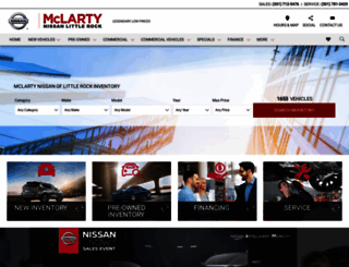 mclartynissanlr.com screenshot
