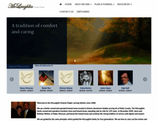 mclaughlinfuneralchapel.com screenshot