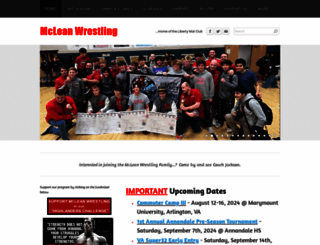 mcleanwrestling.com screenshot