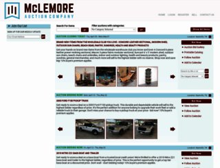 mclemoreauction.com screenshot