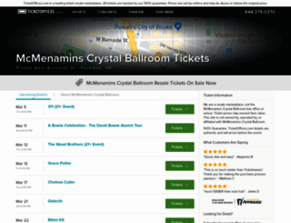 mcmenaminscrystalballroom.ticketoffices.com screenshot