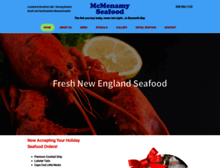 mcmenamyseafood.com screenshot