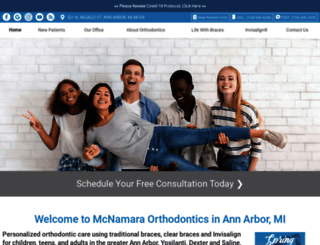 mcnamaraorthodontics.com screenshot