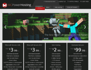 mcpowerhosting.com screenshot