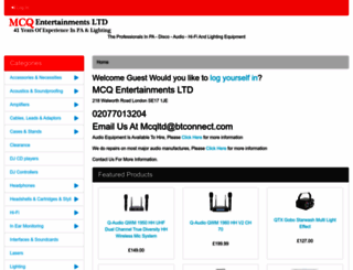 mcqentertainment.co.uk screenshot