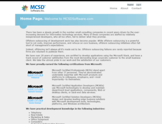 mcsdsoftware.com screenshot