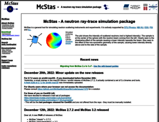 mcstas.org screenshot