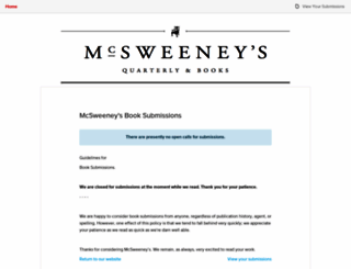 mcsweeneysbooksubmissions.submittable.com screenshot