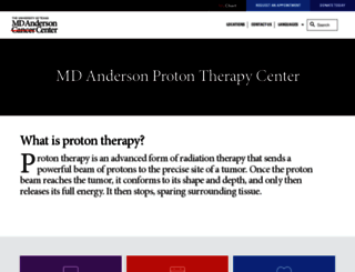 mdandersonprotontherapy.com screenshot