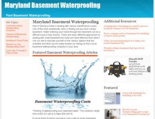 mdbasementwaterproofing.com screenshot