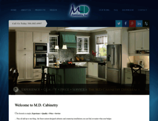 mdcabinetry.com screenshot