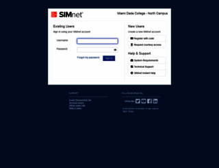 mdcnorth.simnetonline.com screenshot