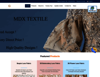 mdxlacefabric.com screenshot