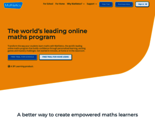 me.mathletics.com screenshot