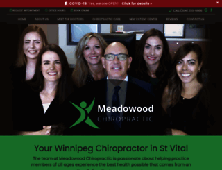 meadowoodchiropractic.com screenshot
