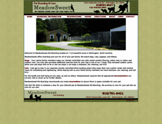 meadowsweetpetboarding.com screenshot