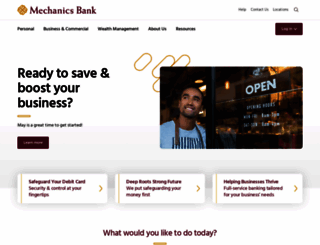 mechanicsbank.com screenshot