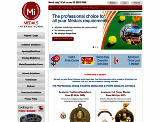 medalsinternational.com.au screenshot
